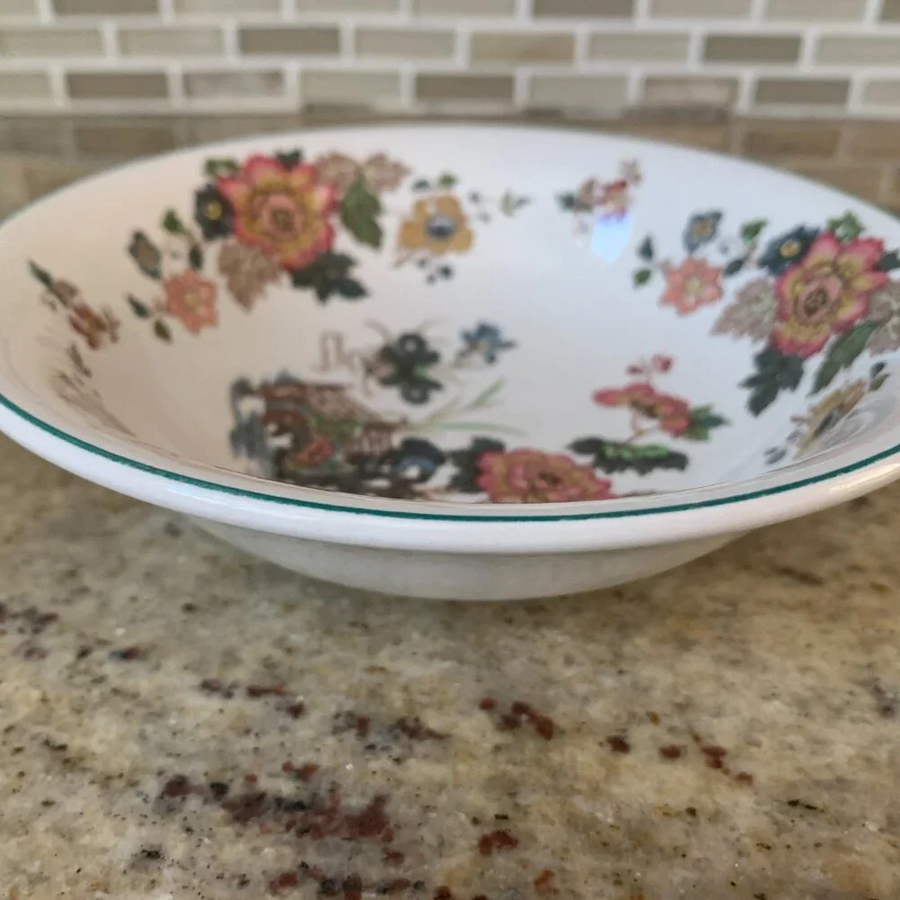 Set of 4 Wedgwood Eastern Flowers Coupe Cereal Bowls 6.25